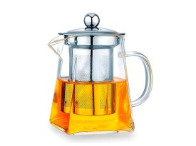 Tetera vidrio cuadrada con infusor